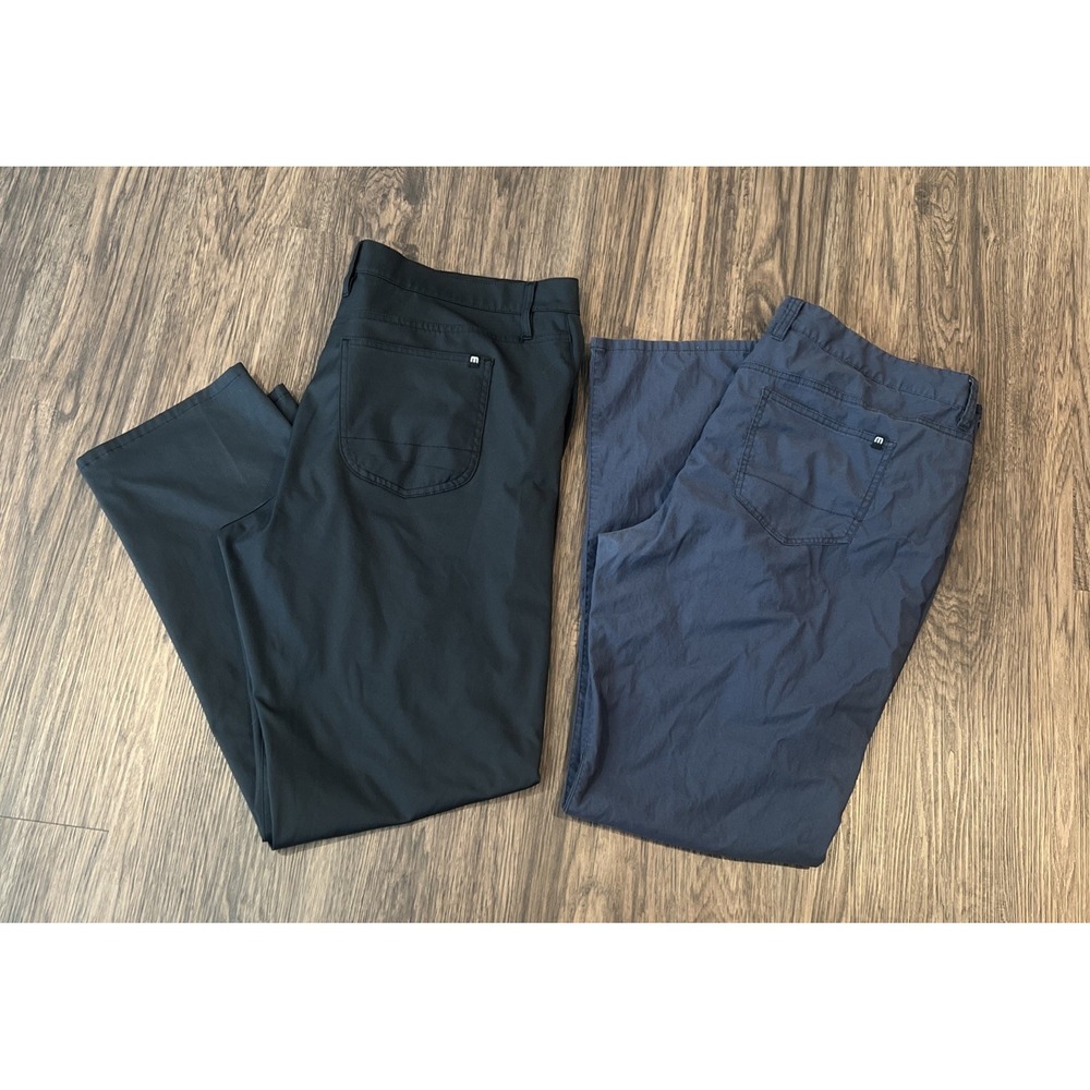 Lot of 2 Travis Matthew Mens Golf Pants Chino Performance Black And Blue Size 40